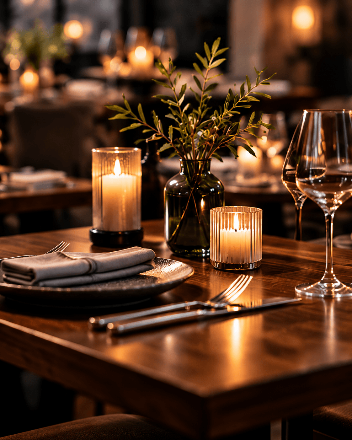 Dining table detail