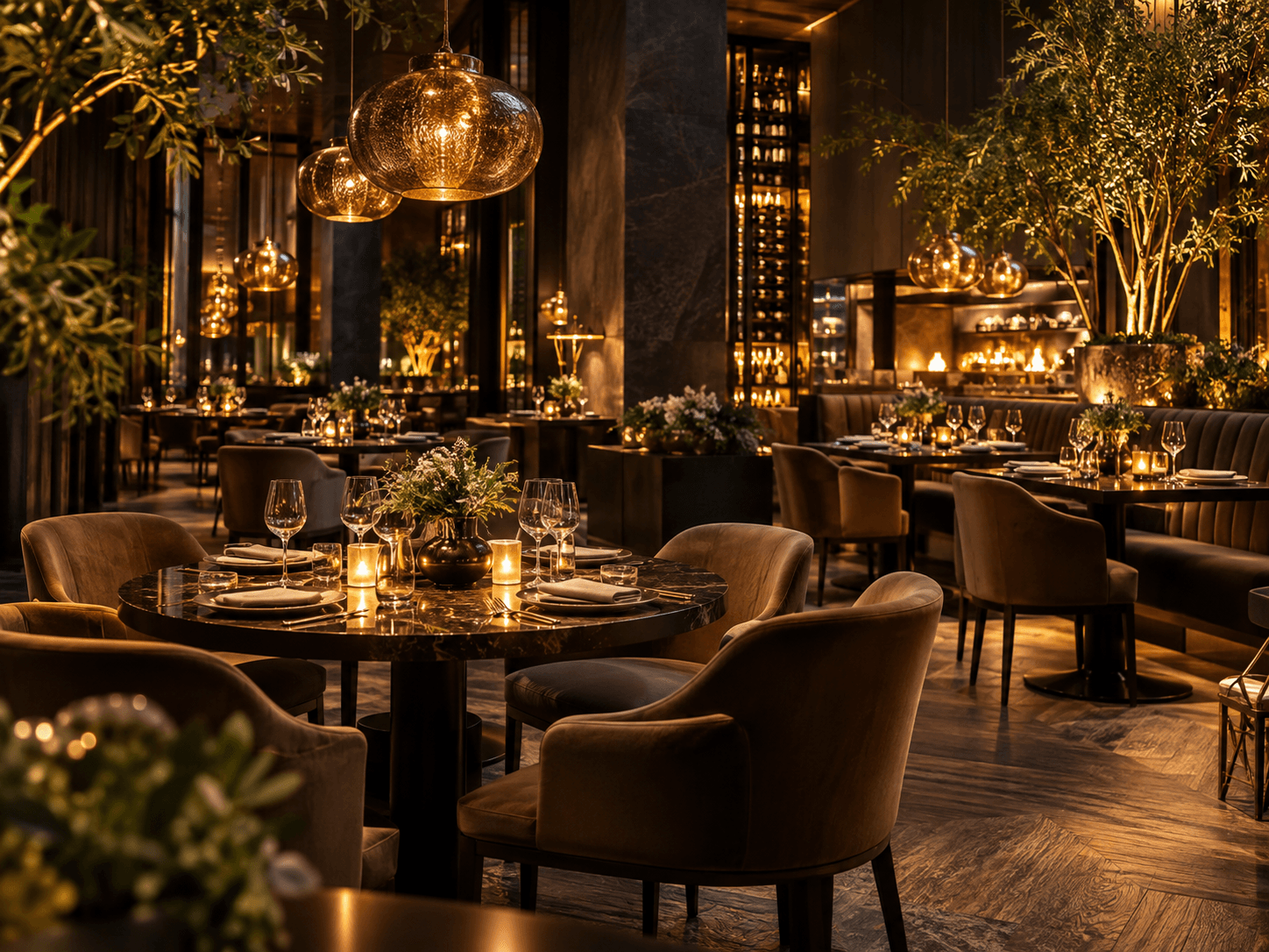 Luxury Ember & Oak dining room