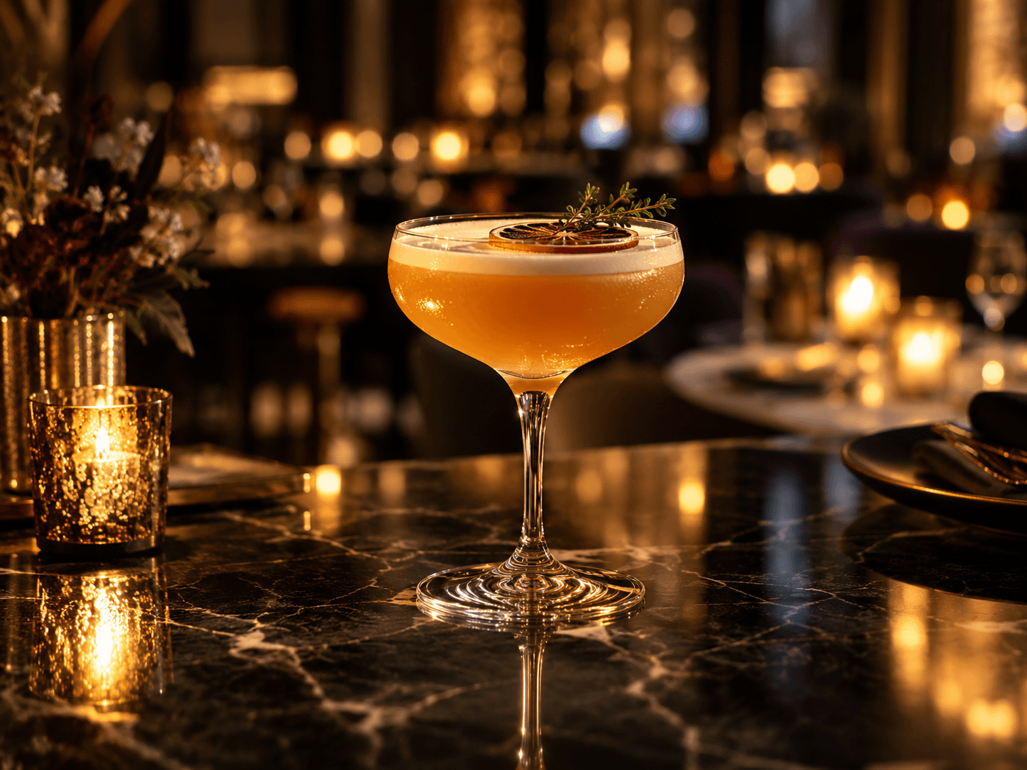 Golden citrus mocktail