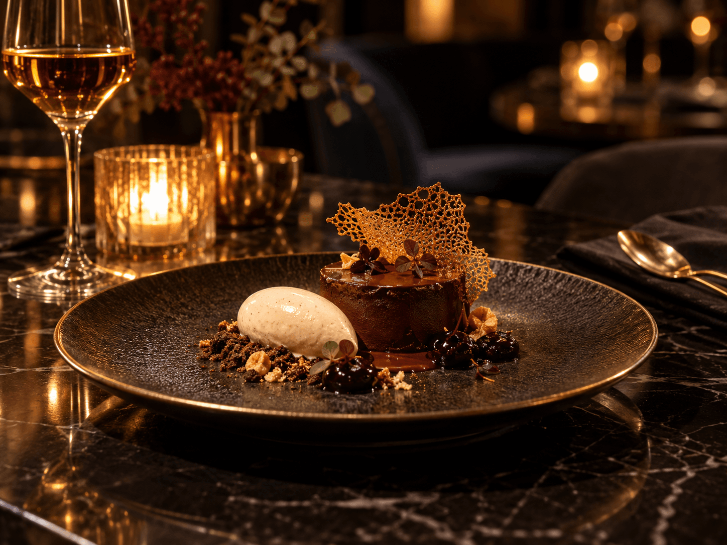 Chocolate dessert tasting