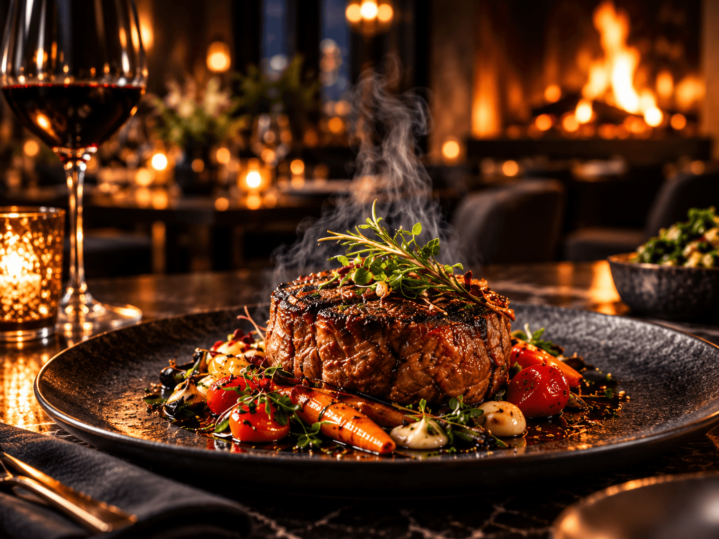 Ember & Oak fire-kissed signature dish